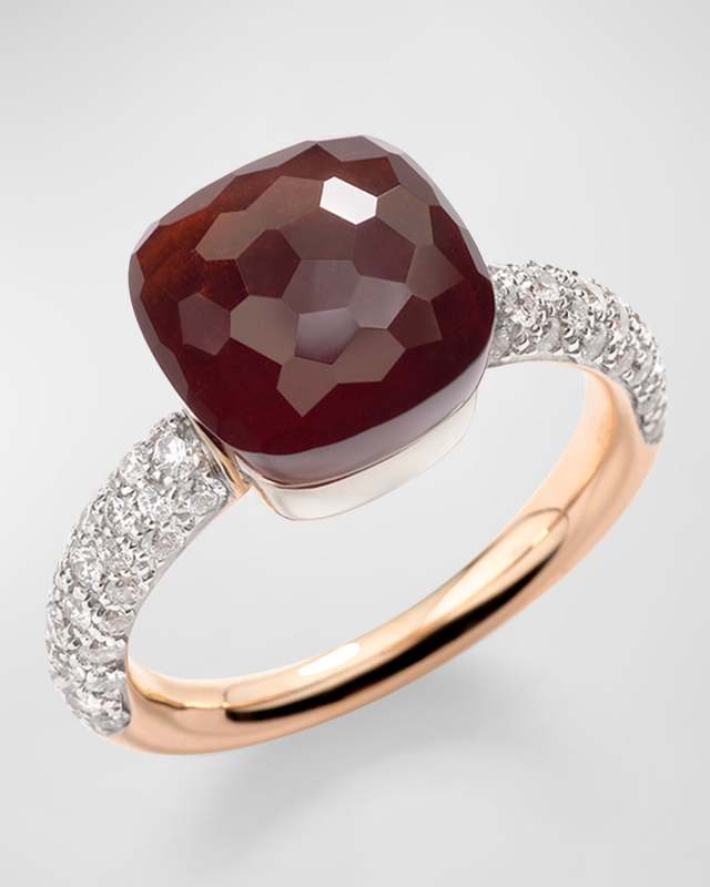 Nudo 18K Rose Gold Gemstone and Diamond Ring